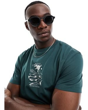 Quay Quay Another Round Beveled Round Sunglasses - Green