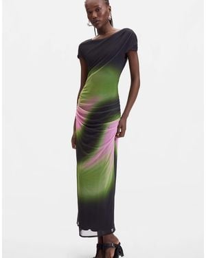 Desigual Gradient Tulle Dress - White