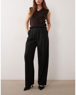 ARKET Hose aus stretchwolle mit geradem bein - Schwarz