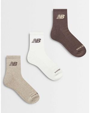 New Balance Everyday Seasonal 3 Pack Ankle Socks - White