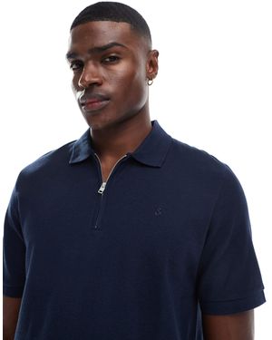 Jack & Jones Zip Polo - Blue