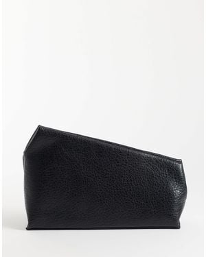 ASOS Grainy Asymmetric Clutch - Black