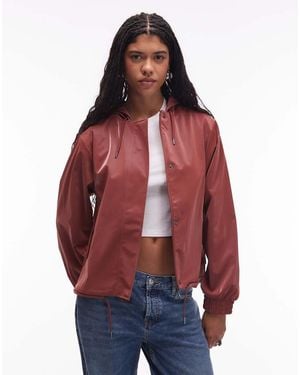 Rains 18040 String Waterproof Short Jacket - Red