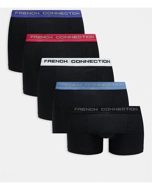 French Connection 5 Pack Cotton Boxers - Black