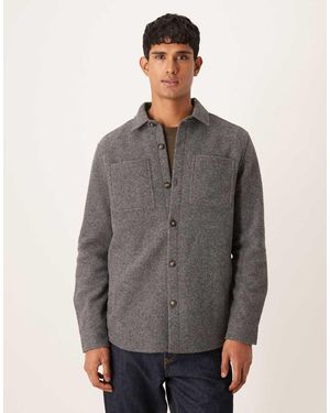 Barbour Marlow Tailored Wool Blend Overshirt - Grey