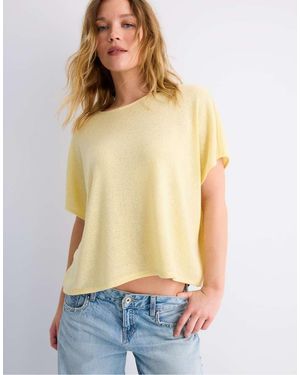 Stradivarius Rustic Cape T-Shirt - Yellow