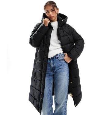 Barbour Chaqueta Larga Negra Acolchada Barron De - Azul