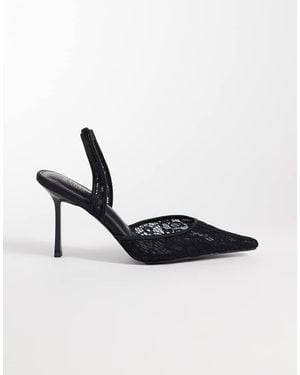 SIMMI Simmi London Ursula Slingback Heeled Court Shoe - White