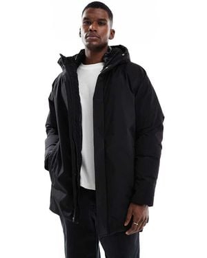 Jack & Jones Parka With Fleece Hood - Black