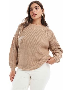 Threadbare Plus Crew Neck Sweater - Natural