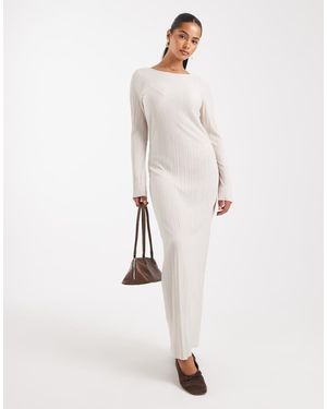 Vero Moda Textured Jersey Maxi Dress - Natural