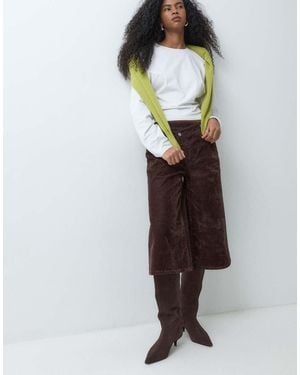 ASOS Flocked Jort - Brown
