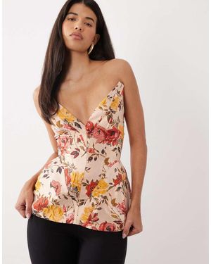 ASOS Sculpted Jacquard Top - Orange