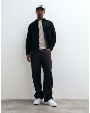 ASOS Overshirt Van Katoenen Keperstof - Zwart