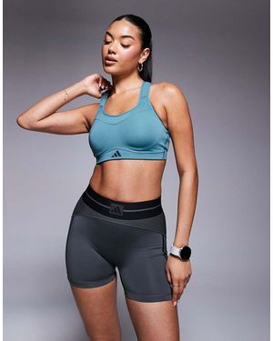 adidas Originals Adidas Training Hyperglam Rib Booty Shorts - Blue