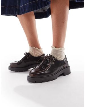 SEQWL Wide Fit Alfa Chunky Lace Ups - Black