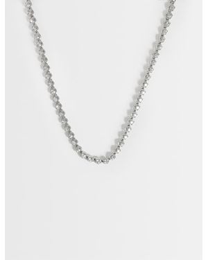 ASOS Crystal Stone Set Necklace - Metallic