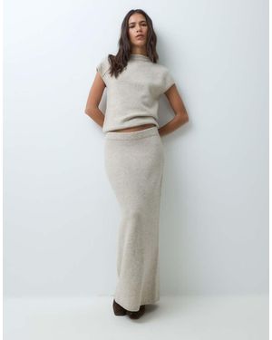 Abercrombie & Fitch Knitted Maxi Skirt Co-ord - Grey