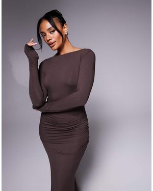 Oh Polly Regine Backless Maxi Dress - Purple
