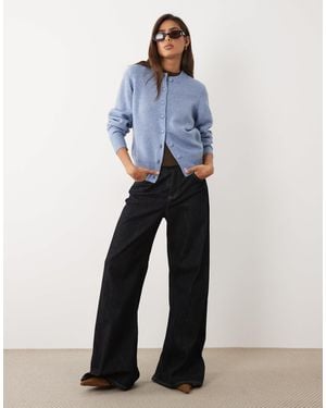 ASOS – taillierte strickjacke - Blau