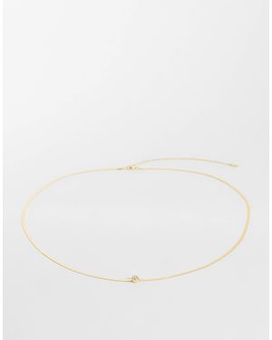 Mango Chain Belt With Diamante Accent - Natural