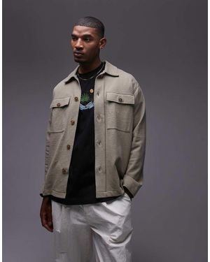 TOPMAN Camicia Giacca Oversize - Grigio