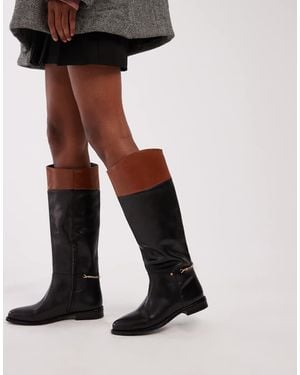 Bronx Botas De Montar Negras Con Detalle En Contraste Fe-Lise De -Negro
