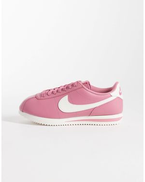 Nike Cortez Leather Sneakers - Pink