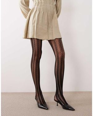 ASOS Pattern Net Tights - Natural