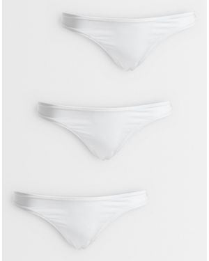 ASOS Asos design curve – 3er-pack baumwoll-tangas - Weiß
