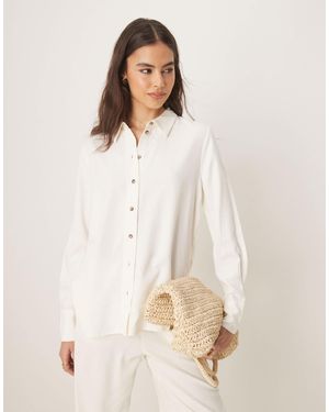 JDY Tall Chemise d'ensemble décontractée en lin - Neutre