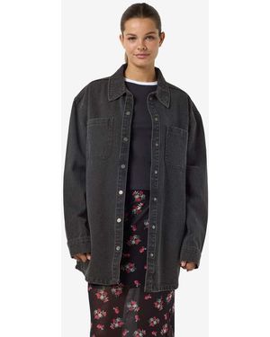 Noisy May Oversized Denim Shacket - Zwart
