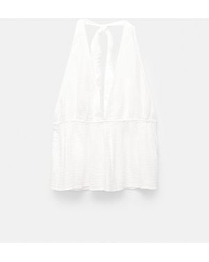 Pull&Bear – racer-oberteil - Weiß