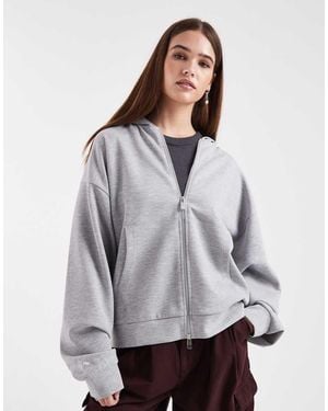 Collusion Zip-through Hoodie - Grey