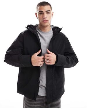 Jack & Jones Technical Parka With Padded Lining - Black