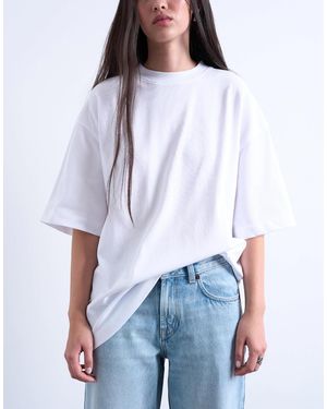 TOPSHOP Oversized Drop Shoulder Tee - White