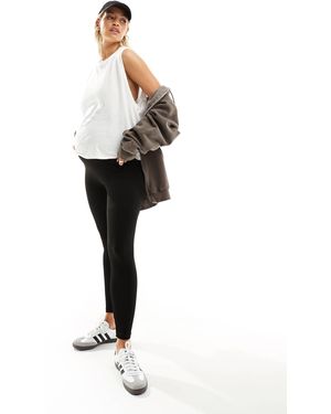 Vero Moda Over The Bump Seamless Ribbed Leggings - Black