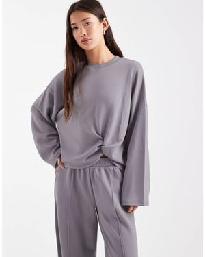 ASOS Cupro Twist Front Sweatshirt - Purple