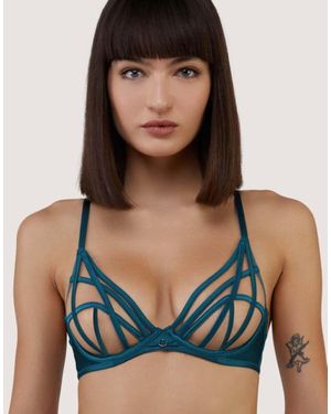 Playful Promises Ramona Plunge Bra - Blue