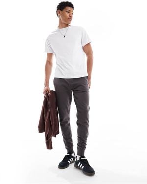 Threadbare 'Cotton Blend 'Trifoliate' Joggers - White