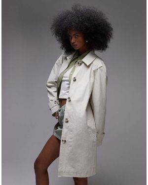 TOPSHOP Trench Écru Taglio Medio - Multicolore