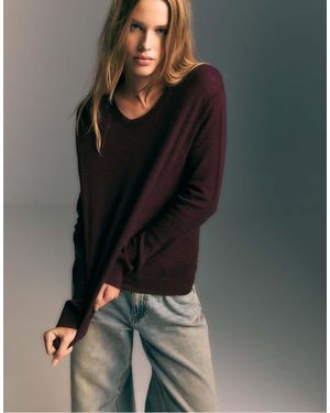 Stradivarius Sweater Van Extra Zachte 100% Viltstof Met Textuur - Zwart