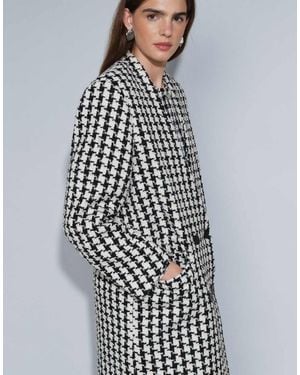 ASOS Collarless Longline Formal Jacket - White