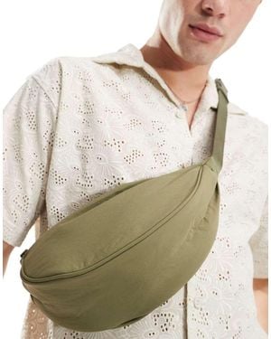 River Island Nylon Crinkle Bum Bag - Black