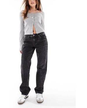Stradivarius – d03 – gerade geschnittene jeans - Blau