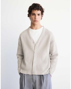 Pull&Bear Cardigan mit knopfleiste - Weiß