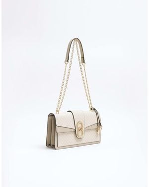 River Island Monogram Shoulder Bag - White