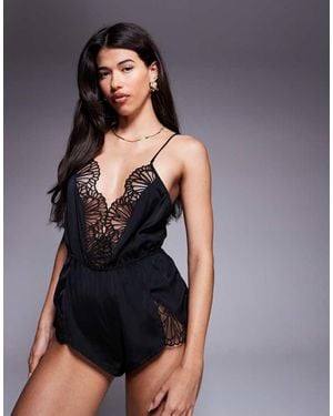 Bluebella Genevieve Luxury Satin Teddy - Grey