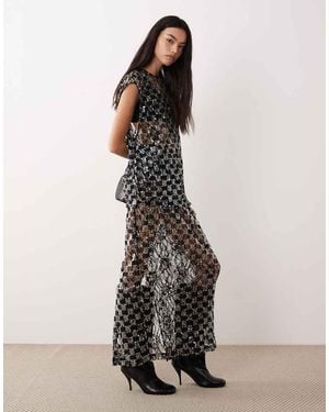 Vrg Grl Embellished Midaxi Skirt - Black