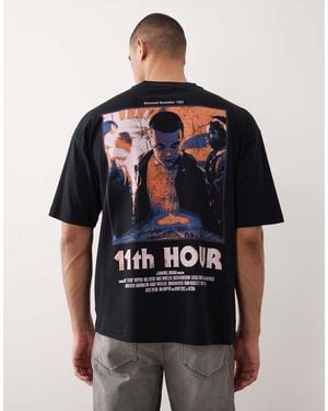 ASOS Unisex Oversized T-shirt With Stranger Things Prints - Blue